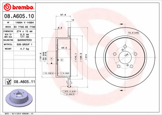 AP (Brembo) 14994 V Tarcza hamulcowa 14994V: Dobra cena w Polsce na 2407.PL - Kup Teraz!