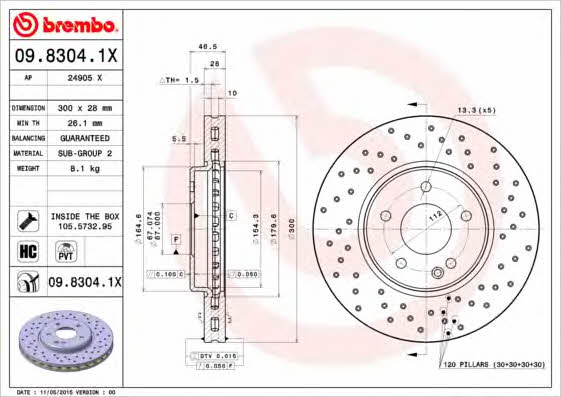 AP (Brembo) 24905 X Диск тормозной 24905X: Отличная цена - Купить в Польше на 2407.PL!