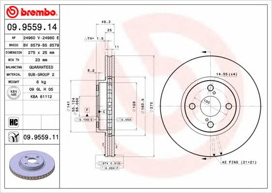 AP (Brembo) 24960 V Диск гальмівний 24960V: Приваблива ціна - Купити у Польщі на 2407.PL!