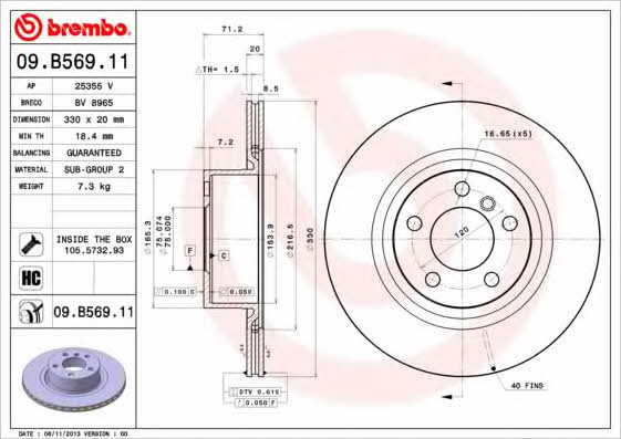 AP (Brembo) 25355 V Диск тормозной 25355V: Отличная цена - Купить в Польше на 2407.PL!