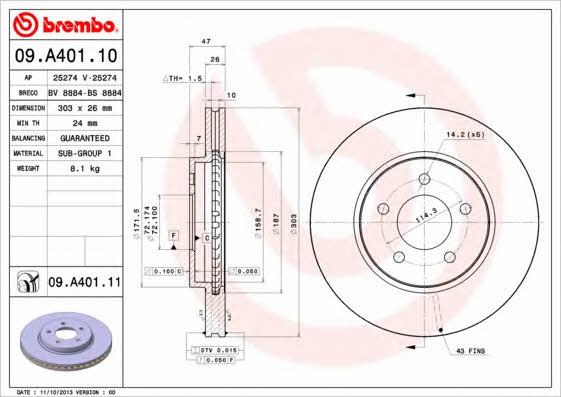 AP (Brembo) 25274 V Tarcza hamulcowa 25274V: Dobra cena w Polsce na 2407.PL - Kup Teraz!