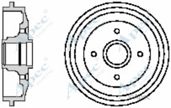 APEC braking DRM9922 Rear brake drum DRM9922: Buy near me in Poland at 2407.PL - Good price!