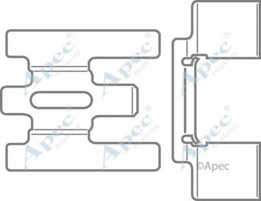 APEC braking KIT433 Комплект монтажний гальмівних колодок KIT433: Приваблива ціна - Купити у Польщі на 2407.PL!