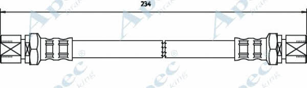 APEC braking HOS3012 Brake Hose HOS3012: Buy near me in Poland at 2407.PL - Good price!