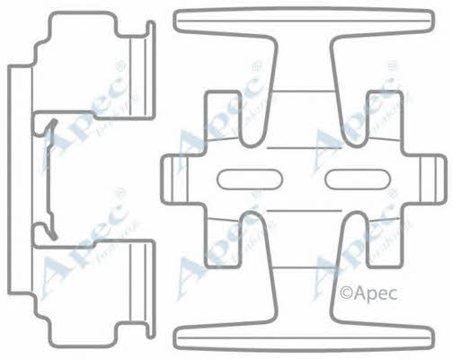 APEC braking KIT1017 Mounting kit brake pads KIT1017: Buy near me in Poland at 2407.PL - Good price!
