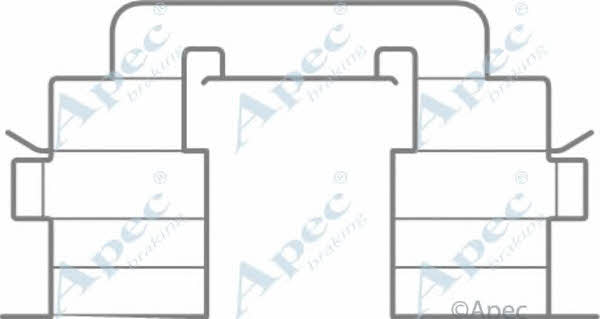 APEC braking KIT1071 Комплект монтажный тормозных колодок KIT1071: Отличная цена - Купить в Польше на 2407.PL!