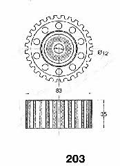 Ashika 45-02-203 Tensioner pulley, timing belt 4502203: Buy near me in Poland at 2407.PL - Good price!