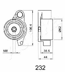 Ashika 45-02-232 Tensioner pulley, timing belt 4502232: Buy near me in Poland at 2407.PL - Good price!
