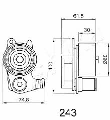 Ashika 45-02-243 Tensioner pulley, timing belt 4502243: Buy near me in Poland at 2407.PL - Good price!