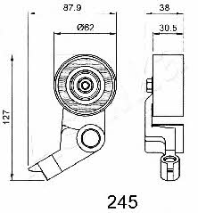 Ashika 45-02-245 Tensioner pulley, timing belt 4502245: Buy near me in Poland at 2407.PL - Good price!