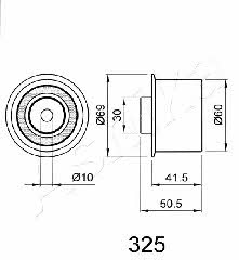 Ashika 45-03-325 Tensioner pulley, timing belt 4503325: Buy near me in Poland at 2407.PL - Good price!
