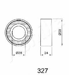Ashika 45-03-327 Tensioner pulley, timing belt 4503327: Buy near me in Poland at 2407.PL - Good price!