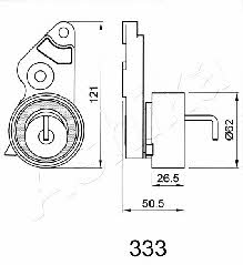 Ashika 45-03-333 Tensioner pulley, timing belt 4503333: Buy near me in Poland at 2407.PL - Good price!
