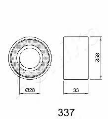 Ashika 45-03-337 Tensioner pulley, timing belt 4503337: Buy near me in Poland at 2407.PL - Good price!