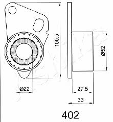 Ashika 45-04-402 Tensioner pulley, timing belt 4504402: Buy near me in Poland at 2407.PL - Good price!