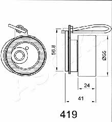 Ashika 45-04-419 Tensioner pulley, timing belt 4504419: Buy near me in Poland at 2407.PL - Good price!