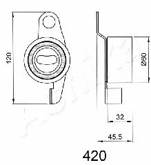 Ashika 45-04-420 Tensioner pulley, timing belt 4504420: Buy near me at 2407.PL in Poland at an Affordable price!