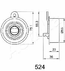 Ashika 45-05-524 Tensioner pulley, timing belt 4505524: Buy near me in Poland at 2407.PL - Good price!