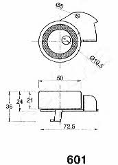 Ashika 45-06-601 Tensioner pulley, timing belt 4506601: Buy near me in Poland at 2407.PL - Good price!