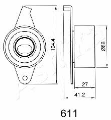 Ashika 45-06-611 Tensioner pulley, timing belt 4506611: Buy near me in Poland at 2407.PL - Good price!