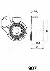 Ashika 45-09-907 Tensioner pulley, timing belt 4509907: Buy near me at 2407.PL in Poland at an Affordable price!