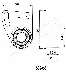 Ashika 45-09-999 Tensioner pulley, timing belt 4509999: Buy near me in Poland at 2407.PL - Good price!
