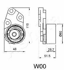 Ashika 45-0W-000 Tensioner pulley, timing belt 450W000: Buy near me in Poland at 2407.PL - Good price!