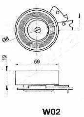 Ashika 45-0W-002 Tensioner pulley, timing belt 450W002: Buy near me in Poland at 2407.PL - Good price!