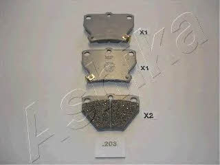 Ashika 51-02-203 Brake Pad Set, disc brake 5102203: Buy near me at 2407.PL in Poland at an Affordable price!
