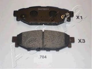 Ashika 51-07-704 Brake Pad Set, disc brake 5107704: Buy near me in Poland at 2407.PL - Good price!