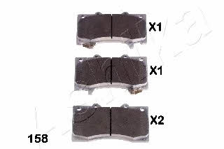 Ashika 50-01-158 Brake Pad Set, disc brake 5001158: Buy near me in Poland at 2407.PL - Good price!