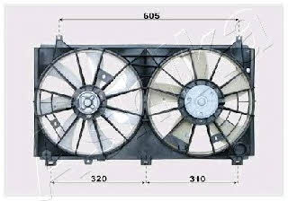 Ashika VNT152503 Вентилятор радіатора охолодження VNT152503: Приваблива ціна - Купити у Польщі на 2407.PL!