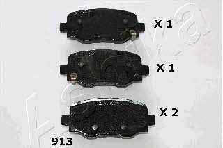 Ashika 51-09-913 Brake Pad Set, disc brake 5109913: Buy near me in Poland at 2407.PL - Good price!