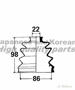 Ashuki 0858-2001 Пильник привідного валу 08582001: Приваблива ціна - Купити у Польщі на 2407.PL!