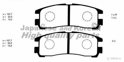 Ashuki C012-05 Brake Pad Set, disc brake C01205: Buy near me in Poland at 2407.PL - Good price!