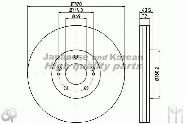 Ashuki C650-50 Тормозной диск передний вентилируемый C65050: Отличная цена - Купить в Польше на 2407.PL!