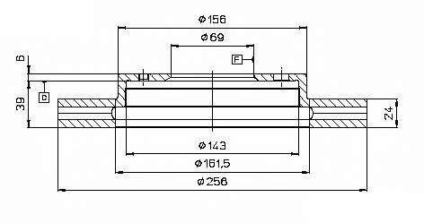 Ashuki C653-25 Тормозной диск передний вентилируемый C65325: Отличная цена - Купить в Польше на 2407.PL!