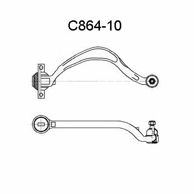 Ashuki C864-10 Suspension arm front lower right C86410: Buy near me in Poland at 2407.PL - Good price!