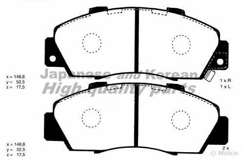 Ashuki H025-42 Brake Pad Set, disc brake H02542: Buy near me in Poland at 2407.PL - Good price!