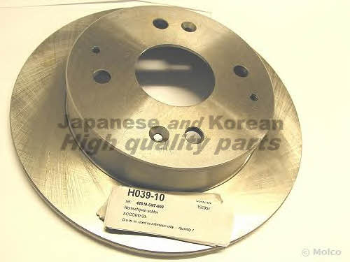 Ashuki H039-10 Rear brake disc, non-ventilated H03910: Buy near me in Poland at 2407.PL - Good price!