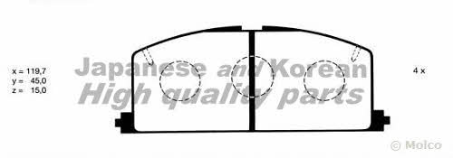 Ashuki T111-01 Brake Pad Set, disc brake T11101: Buy near me in Poland at 2407.PL - Good price!