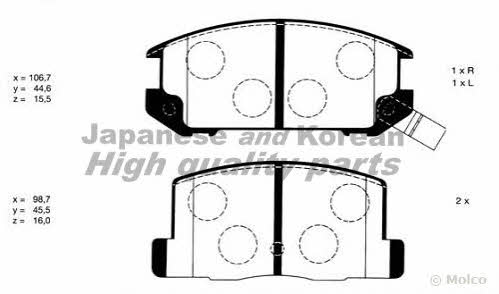 Ashuki T114-15 Brake Pad Set, disc brake T11415: Buy near me in Poland at 2407.PL - Good price!