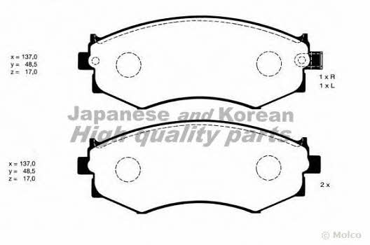Ashuki Y025-10 Brake Pad Set, disc brake Y02510: Buy near me in Poland at 2407.PL - Good price!