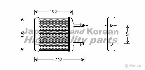 Ashuki J214-02 Heat exchanger, interior heating J21402: Buy near me at 2407.PL in Poland at an Affordable price!