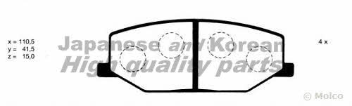 Ashuki K012-07 Brake Pad Set, disc brake K01207: Buy near me in Poland at 2407.PL - Good price!