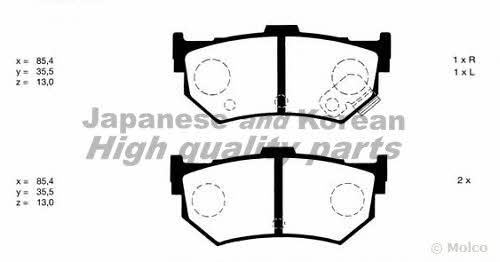 Ashuki K012-08 Гальмівні колодки, комплект K01208: Приваблива ціна - Купити у Польщі на 2407.PL!