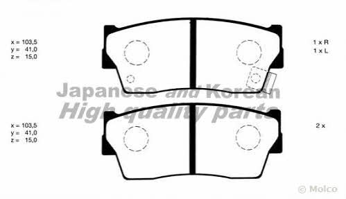 Ashuki K012-09 Гальмівні колодки, комплект K01209: Приваблива ціна - Купити у Польщі на 2407.PL!