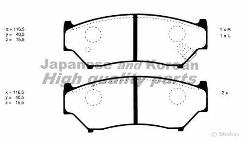 Ashuki K012-16 Brake Pad Set, disc brake K01216: Buy near me in Poland at 2407.PL - Good price!