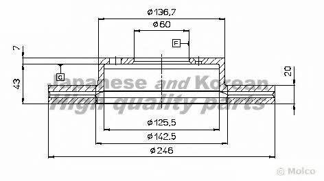 Ashuki 0990-1108 Innenbelüftete Bremsscheibe vorne 09901108: Kaufen Sie zu einem guten Preis in Polen bei 2407.PL!