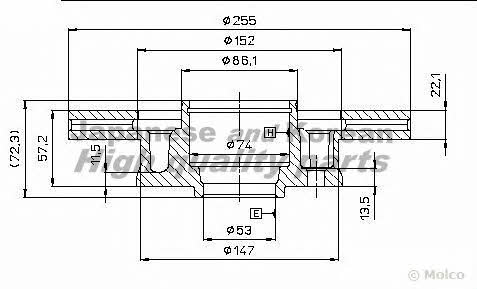 Ashuki 0990-2303 Bremsscheibe 09902303: Kaufen Sie zu einem guten Preis in Polen bei 2407.PL!